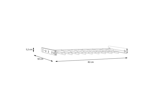 Hosenbügel Econobox2, grau, 82 x 5,2 cm-05