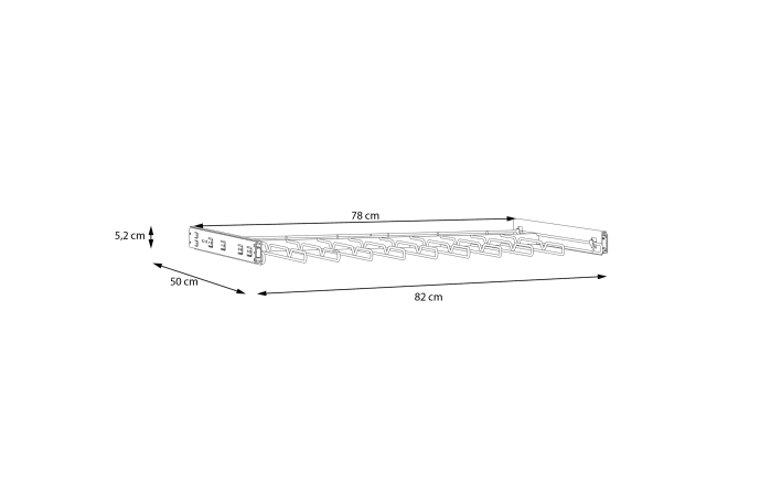 Hosenbügel Econobox2, grau, 82 x 5,2 cm-06