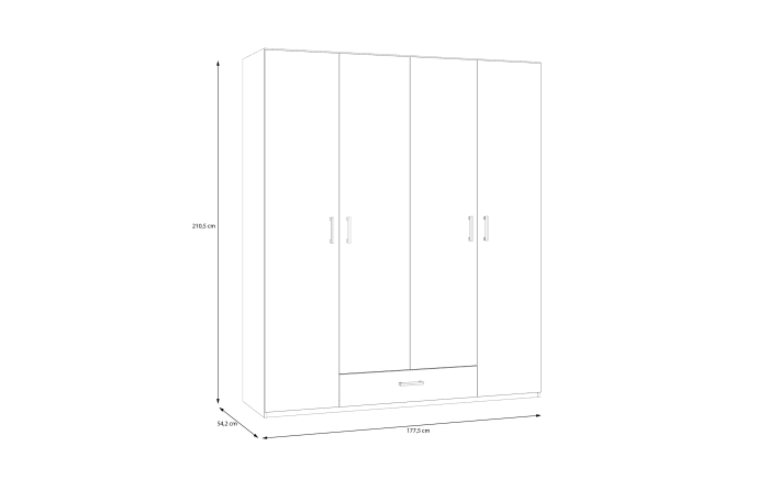 Kleiderschrank Econobox2, weiß, 177,5 cm-06