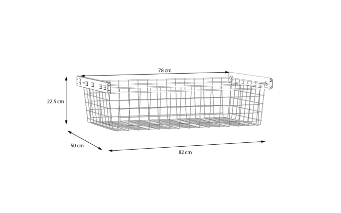 Wäschekorb Econobox2, grau, 82 x 22,5 cm-06
