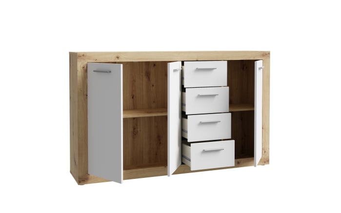 Sideboard Baccio, Artisan Eiche-Nachbildung/weiß, 152,6 cm-04