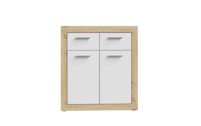 Kommode Baccio, Artisan Eiche-Nachbildung/weiß,83,2 cm-03