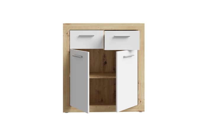 Kommode Baccio, Artisan Eiche-Nachbildung/weiß,83,2 cm-05
