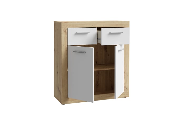 Kommode Baccio, Artisan Eiche-Nachbildung/weiß,83,2 cm-04