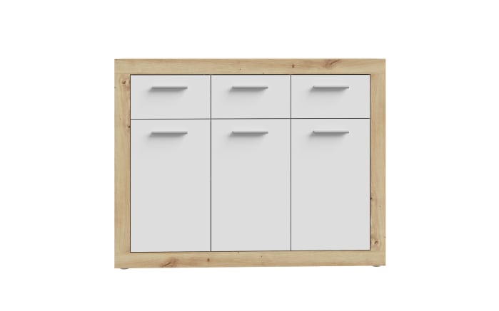 Kommode Baccio, Artisan Eiche-Nachbildung/weiß, 117,9 cm-03