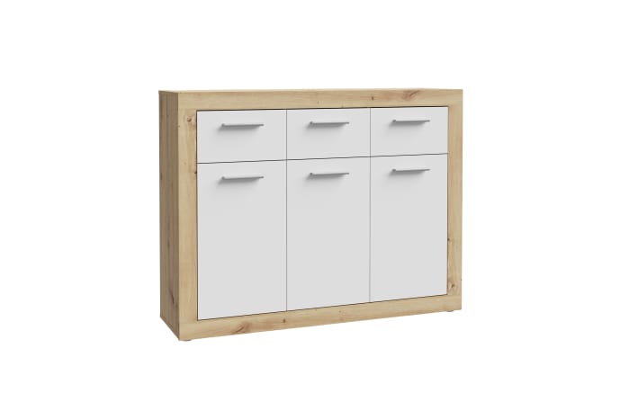 Kommode Baccio, Artisan Eiche-Nachbildung/weiß, 117,9 cm-02
