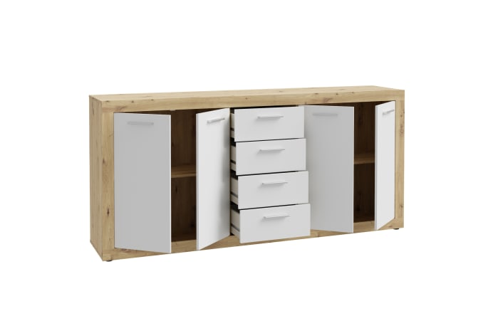 Sideboard Baccio, Artisan Eiche-Nachbildung/weiß, 197,1 cm-05