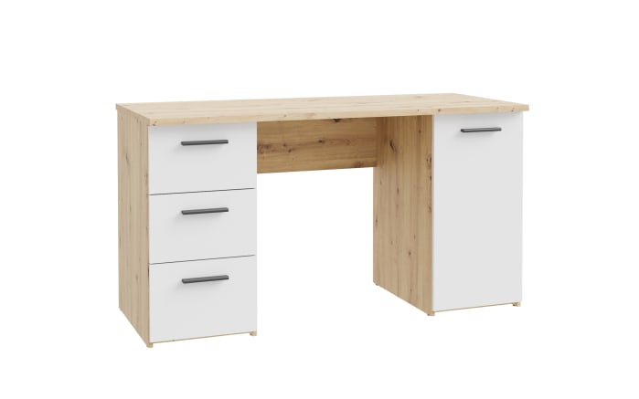Schreibtisch Net307, Artisan Eiche Nachbildung/weiß-02