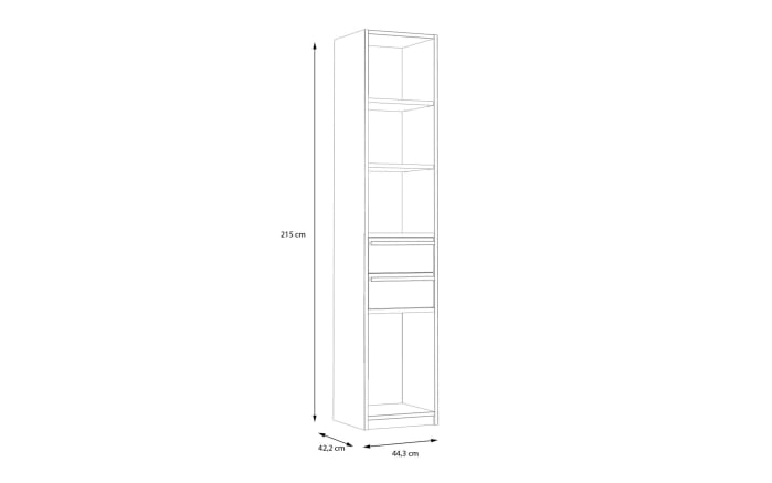 Regal Smart Room, Eiche-Nachbildung/weiß, 44,4 cm-05