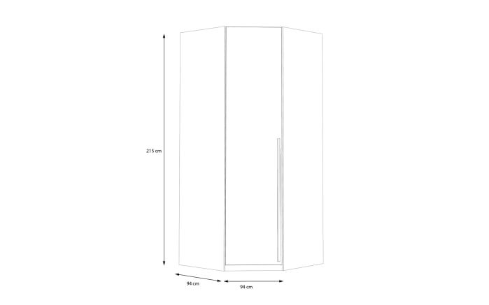 Eckkleiderschrank Smart Room, Eiche-Nachbildung/weiß, -05