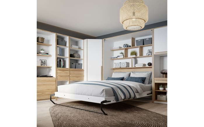 Multifunktionsbett Smart Room, Eiche-Nachbildung/weiß, 177,4 x 215 cm-01