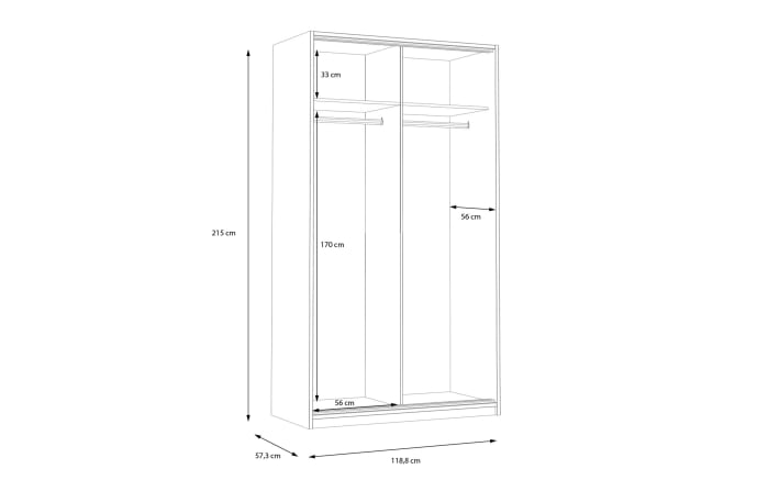Kleiderschrank Smart Room, Eiche-Nachbildung/weiß-07