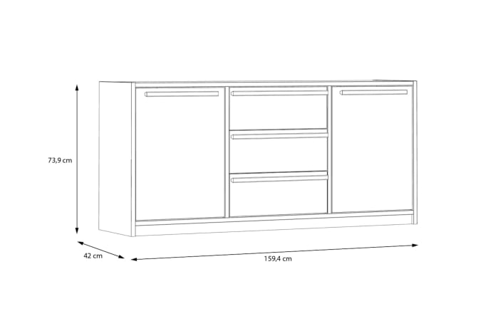 Kommode Smart Room, Eiche-Nachbildung/weiß-06