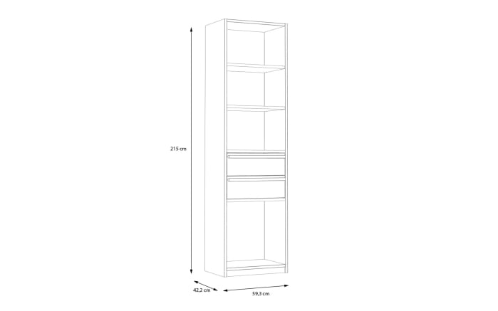 Regal Smart Room, Eiche-Nachbildung/weiß, 59,4 cm-05