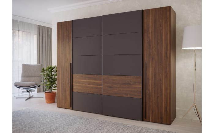 Kleiderschrank Narago, Walnuss-Nachbildung/grau-01