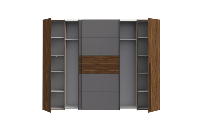 Kleiderschrank Narago, Walnuss-Nachbildung/grau-07