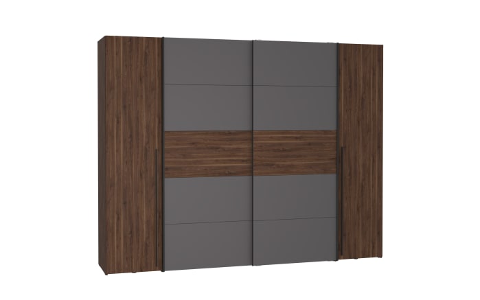 Kleiderschrank Narago, Walnuss-Nachbildung/grau-04