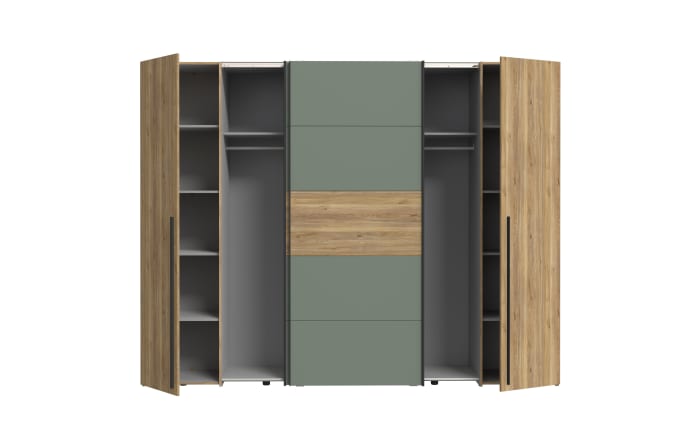 Kleiderschrank Narago, Mauvelle Eiche-Nachbildung/salbeifarbig, 270,3 x 210,5 cm-08