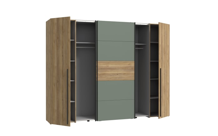 Kleiderschrank Narago, Mauvelle Eiche-Nachbildung/salbeifarbig, 270,3 x 210,5 cm-09