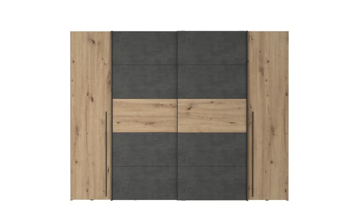 Kleiderschrank Narago, Artisan Eiche-Nachbildung/dunkelgrau, 270,3 x 210,5 cm-05