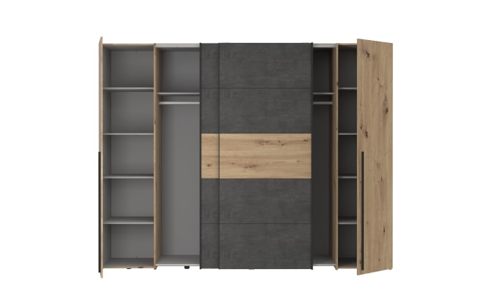 Kleiderschrank Narago, Artisan Eiche-Nachbildung/dunkelgrau, 270,3 x 210,5 cm-07