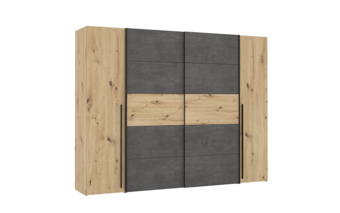 Kleiderschrank Narago, Artisan Eiche-Nachbildung/dunkelgrau, 270,3 x 210,5 cm-04