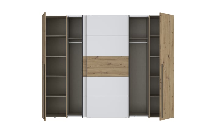 Kleiderschrank Narago, Artisan Eiche-Nachbildung/weiß, 270,3 x 210,5 cm-05