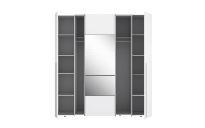 Kleiderschrank Narago, weiß, 200,1 x 210,5 cm-05