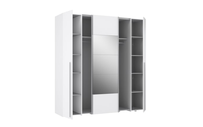 Kleiderschrank Narago, weiß, 200,1 x 210,5 cm-04