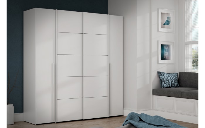 Kleiderschrank Narago, weiß, 200,1 x 210 cm-01