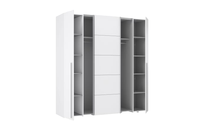 Kleiderschrank Narago, weiß, 200,1 x 210 cm-05