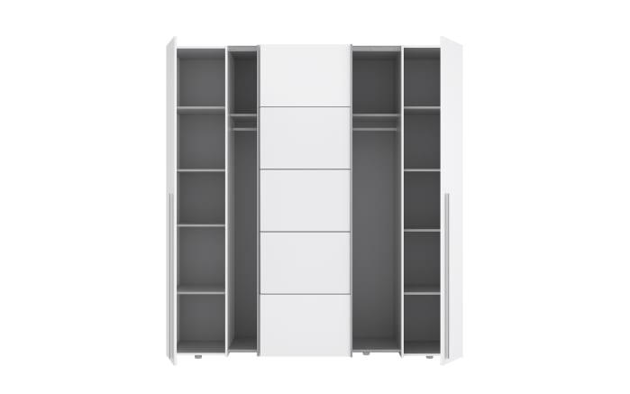 Kleiderschrank Narago, weiß, 200,1 x 210 cm-04