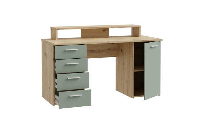 Schreibtisch Net106, Artisan Eiche Nachbildung/salbei-05