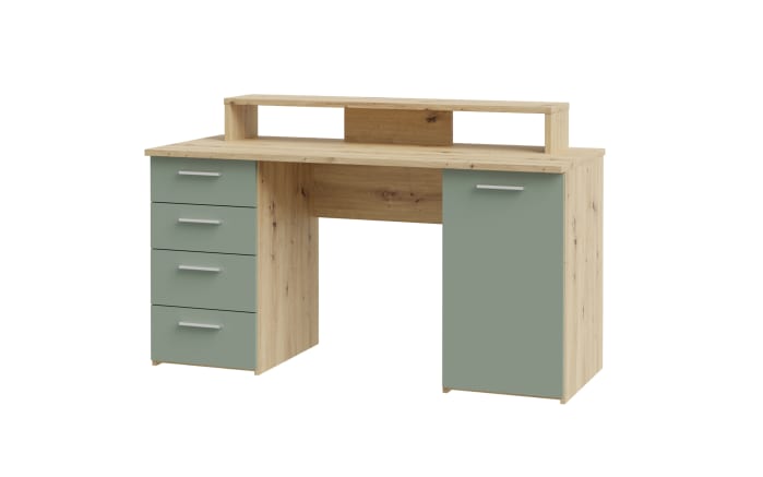 Schreibtisch Net106, Artisan Eiche Nachbildung/salbei-04