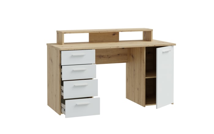 Schreibtisch Net106, Artisan Eiche Nachbildung/hellgrau-07