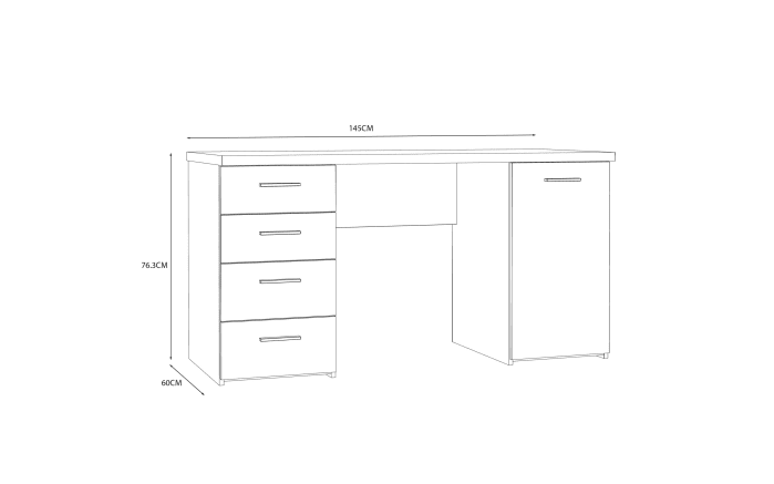 Schreibtisch Net106, Old Wood-Nachbildung/Beton-Nachbildung-08