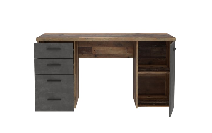 Schreibtisch Net106, Old Wood-Nachbildung/Beton-Nachbildung-05