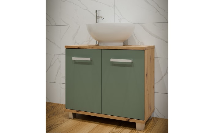 Waschbeckenunterschrank Veris, Artisan Eiche-Nachbildung/salbeifarbig-03