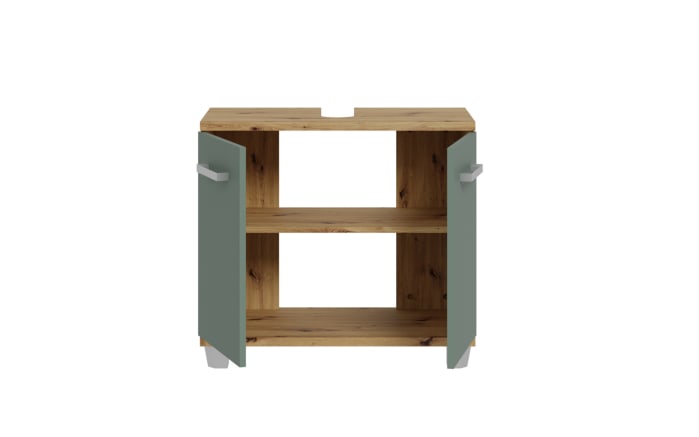Waschbeckenunterschrank Veris, Artisan Eiche-Nachbildung/salbeifarbig-04