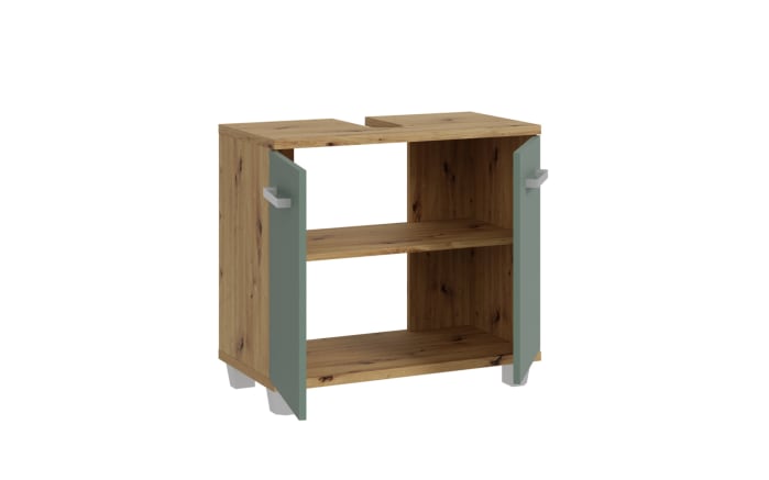 Waschbeckenunterschrank Veris, Artisan Eiche-Nachbildung/salbeifarbig-05