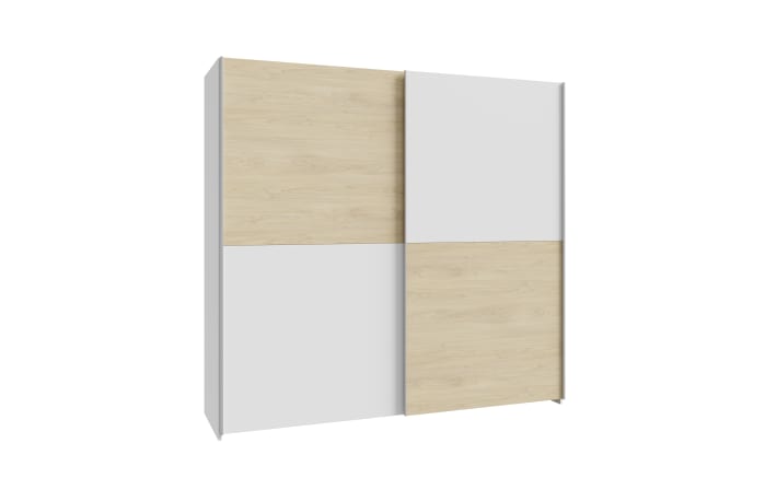 Kleiderschrank Schach&matt, Puccini Eiche-Nachbildung/weiß, 200,1 x 190,5 cm-02