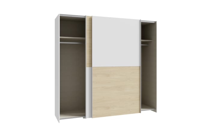 Kleiderschrank Schach&matt, Puccini Eiche-Nachbildung/weiß, 200,1 x 190,5 cm-04