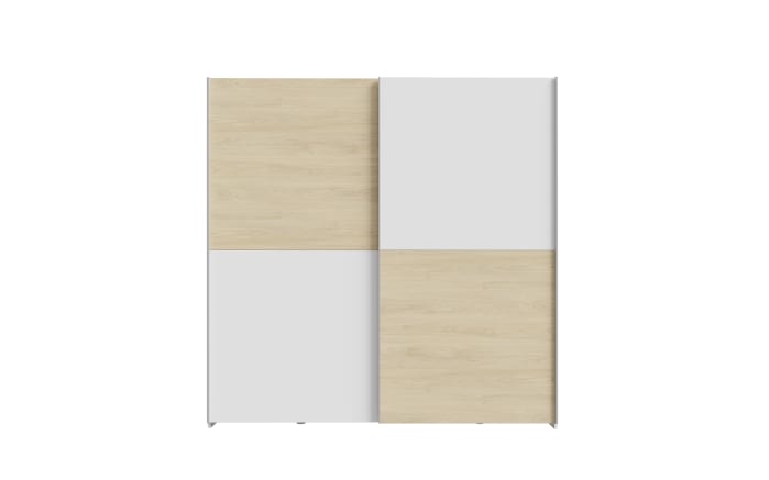 Kleiderschrank Schach&matt, Puccini Eiche-Nachbildung/weiß, 190,1 x 190,5 cm-03