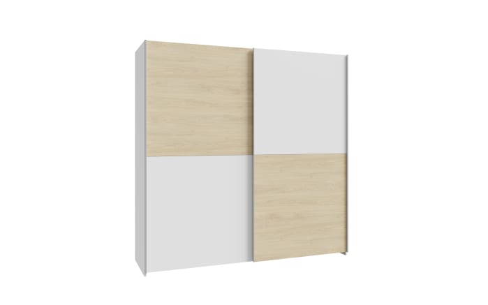 Kleiderschrank Schach&matt, Puccini Eiche-Nachbildung/weiß, 190,1 x 190,5 cm-02