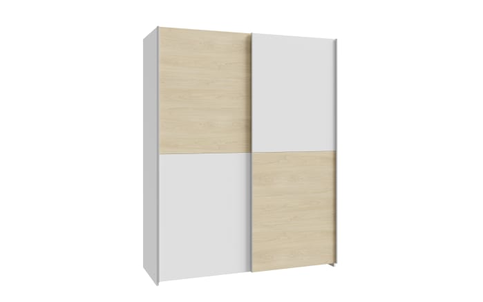 Kleiderschrank Schach&matt, Puccini Eiche-Nachbildung/weiß, 150,1 x 190,5 cm-03