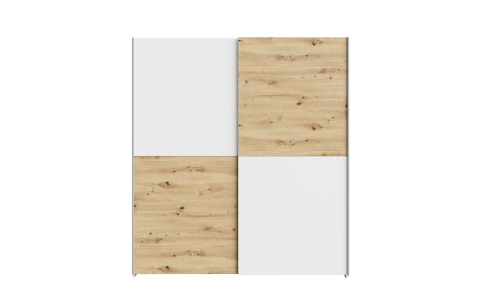 Kleiderschrank Schach&matt, Artisan Eiche-Nachbildung/weiß, 170,3 x 190,5 cm-03