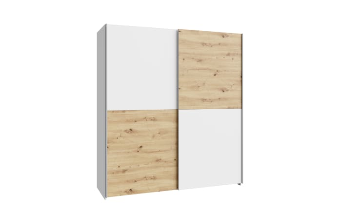 Kleiderschrank Schach&matt, Artisan Eiche-Nachbildung/weiß, 170,3 x 190,5 cm-02