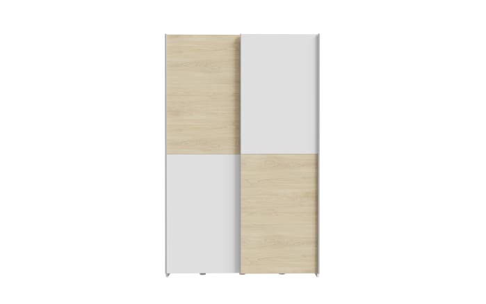 Kleiderschrank Schach&matt, Puccini Eiche-Nachbildung/weiß, 120,1 x 190,5 cm-03