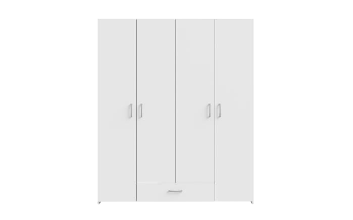 Kleiderschrank Econobox, weiß, 159,1 x 190,5 cm-03