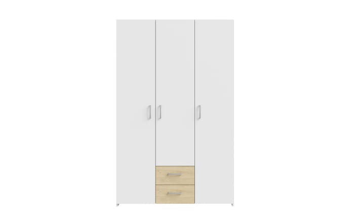 Kleiderschrank Econobox, Puccini Eiche-Nachbildung/weiß, 119,4 x 190,5 cm-03